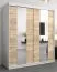 180 cm breiter Kleiderschrank mit 2 Türen | 10 Fächer | Farbe: Sonoma Eiche / Weiß Abbildung