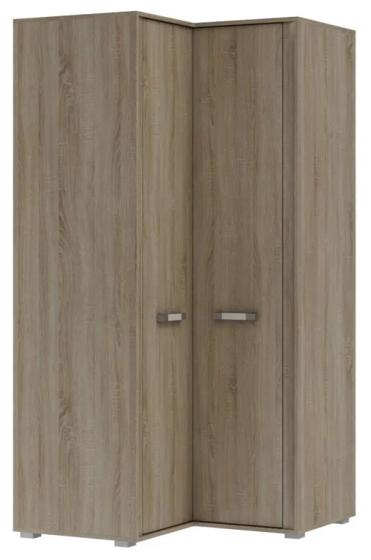 1 Meter breiter Kleiderschrank mit 2 Türen | Farbe: Sonoma Eiche Abbildung
