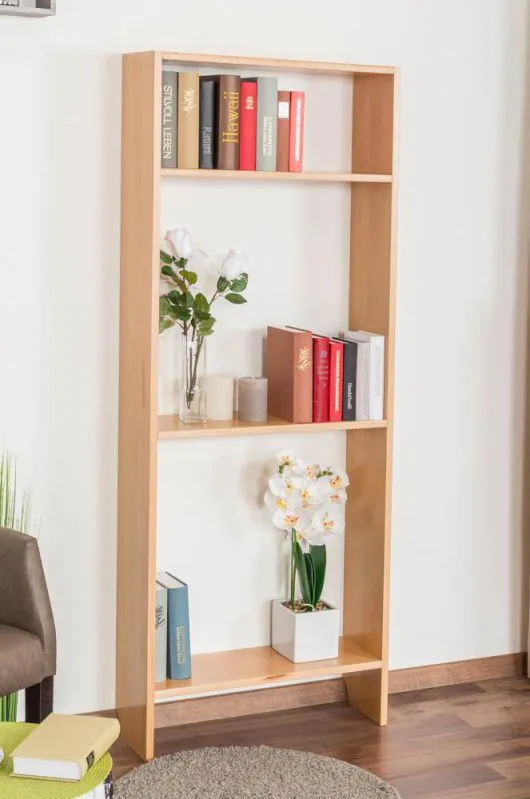Regal, Bücherregal Buche Massivholz Abbildung