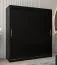 Schiebetürenschrank / Kleiderschrank Bisaurin 4A, Farbe: Schwarz - Abmessungen: 200 x 180 x 62 cm ( H x B x T)