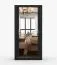 Schiebetürenschrank / Kleiderschrank mit Spiegel | Schwarz | Biokovo 04 | 200 x 100 x 64 cm | 2 Türen | 7 Fächer | viel Stauraum | Einfarbig