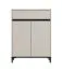 Schuhschrank | 1 Schublade | Farbe: Kaschmir | 2 Drehtüren | ABS-Kanten | 4 Fächer | Maße: 80 x 40 x 109,5 cm | für den Eingangsbereich