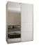 Kleiderschrank / Schiebetürenschrank | 245,5 x 180 x 64 cm | 2 Kleiderstangen | Spiegel | Soft-Close | 11 Fächer | 2 Schiebetüren | Farbe: Weiß