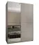 Kleiderschrank / Schiebetürenschrank | Farbe: Kaschmir | 2 Schiebetüren | Soft-Close | 2 Kleiderstangen | 245,5 x 180 x 64 cm | Spiegel | 11 Fächer