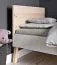 Babybett / Gitterbett Hildrid 02, Farbe: Akazie / Weiß - Liegefläche: 70 x 140 cm (B x L)