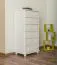 Kommode Kiefer massiv Vollholz weiß lackiert Junco 135 - Abmessung 118 x 60 x 42 cm