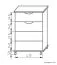 Rollcontainer Banjaran 36, Farbe: Erle - Abmessungen: 66 x 45 x 40 cm (H x B x T)