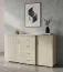 Kommode Kainanto 05, Farbe: Eiche / Grau - Abmessungen: 92 x 156 x 49 cm (H x B x T)