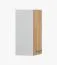 Hängeschrank / Drehtürenschrank | Braun / Weiß | Parnassus 04 | 1 Türe | Griffe: Metall | 71,5 x 40 x 29 cm | Metallgriffe silberfarben | Holzoptik