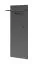 Garderobe mit Ablagemöglichkeit Ringerike 11, Farbe: Anthrazit - Abmessungen: 157 x 60 x 28 cm (H x B x T), mit zwei Haken