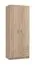 Schmaler Kleiderschrank Kovin 09, Farbe: Eiche Sonoma, zwei Schubladen, fünf Fächer, Maße: 205 x 80 x 52 cm, robust, eine Kleiderstange, ABS-Kanten