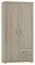 Drehtürenschrank / Kleiderschrank Lorengau 35, Farbe: Sonoma Eiche - Abmessungen: 202 x 100 x 40 cm (H x B x T)