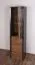 Vitrine Selun 10, Farbe: Eiche Dunkelbraun / Grau - 197 x 50 x 43 cm (H x B x T)