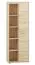 Schrank Mochis 06, Farbe: Sonoma Eiche hell inklusive 3 Farbeinsätzen - Abmessungen: 200 x 69 x 34 cm (H x B x T), mit 1 Tür und 10 Fächern