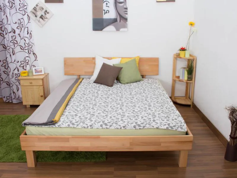 Massivholzbett Kernbuche 160 x 200 cm geölt Abbildung
