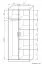 Drehtürenschrank / Kleiderschrank Sepatan 14, Farbe: Erle - Abmessungen: 195 x 80 x 57 cm (H x B x T)