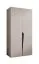 Kleiderschrank | 1 Fach | Farbe: Kaschmir | 1 Kleiderstange | Soft-Close-Funktion | 1 Meter breit | Griffe: Schwarz | ABS-Kanten | Maße: 100 x 52 x 202 cm