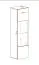 Hängevitrine | Push-to-open Funktion | 1 Glastür | Farbe: Kaschmir | 4 Fächer | Maße: 40 x 29 x 170 cm | inkl. LED-Beleuchtung