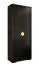 Kleiderschrank mit 6 Fächer Beskiden 04, Farbe: Schwarz - Abmessungen: 236,5 x 100 x 47 cm (H x B x T)