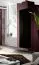 Wohnzimmer Wohnwand Hompland 20, Farbe: Schwarz - Abmessungen: 170 x 260 x 40 cm (H x B x T), mit blauer LED-Beleuchtung