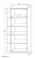 Schrank Mojokerto 22, Farbe: Walnuss / Schwarz - Abmessungen: 194 x 70 x 39 cm (H x B x T)