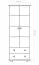 Schrank Kiefer massiv Vollholz weiß Junco 33 - Abmessung 195 x 84 x 42 cm