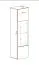 Hängevitrine mit LED-Beleuchtung Raudberg 18, Farbe: Weiß - Abmessungen: 170 x 40 x 29 cm (H x B x T), mit vier Fächern