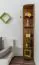 Regal, Küchenregal, Wohnzimmerregal, Bücherregal - 40 cm breit, Kiefer Holz-Massiv, Farbe: Eiche Abbildung