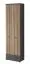 Elegante Garderobe Ringerike 07, Farbe: Anthrazit / Eiche Artisan - Abmessungen: 203 x 210 x 32 cm (H x B x T), mit drei Schubladen und 10 Fächern