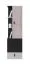 Jugendzimmer - Schrank Aalst 07, Farbe: Eiche / Creme / Schwarz - Abmessungen: 160 x 45 x 40 cm (H x B x T)