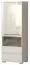 Vitrine Garim 18, Farbe: Beige Hochglanz - 161 x 60 x 40 cm (H x B x T)