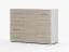 Kommode | Eiche / Weiß | Comarca 30 | 96 x 135 x 45 cm | 2 Türen | 4 Schubladen | 3 Fächer | Holzoptik | dezente Griffe, silberfarben | Sideboard