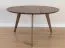 Einfacher Couchtisch Erdre 04, mit 90 cm Durchmesser, aus Massivholz Eiche, Farbe: Tabacco, Maße: 90 x 90 x 48 cm, Tischplatte: 2 cm, hochwertige Verarbeitung