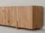 TV-Unterschrank | Farbe: Eiche Natur | 4 Türen | Massivholz | Eichenholz geölt | Travertin Stein | 180 x 46 x 56 cm | 6 Fächer | Schlicht