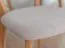 Holzstuhl mit beiger Sitzfläche Mineure 02, aus Massivholz Eiche, gepolsterte Sitzfläche, Maße: 85,5 x 46,5 x 50 cm, geölte Oberfläche, elegant
