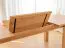 Esstisch aus massiven Eichenholz Barse 02, geölte Oberfläche, vier Standbeine, ausziehbar bis 270 cm, Tischplatte 4 cm dick, Maße: 75 x 180 x 90 cm