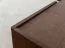 TV-Unterschrank | Farbe: Tabacco | 4 Türen | Massivholz | Eichenholz geölt | Travertin Stein | 180 x 46 x 56 cm | 6 Fächer | Schlicht