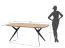 Eichentisch 180 x 90 cm Guiers 02, aus Massiven Eichenholz, geölte Oberfläche, schwarze Metallbeine, Tischplatte 4 cm dick, Maße: 78 x 180 x 90 cm