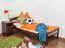 Einzelbett "Easy Premium Line" K1/2n, Buche Vollholz massiv dunkelbraun lackiert - Liegefläche: 90 x 200 cm