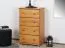Kommode Kiefer massiv Vollholz Erlefarben Junco 145 - Abmessung 100 x 60 x 42 cm (H x B x T)