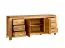 Stabile Kommode / Sideboard Eiche teilmassiv Balsa 03, mit sechs geräumigen Schubladen, geölt / gewachst, Natur, Saug- und Wischroboter kompatibel, 87 x 219 x 47 cm