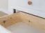 Vorzimmer Komplett - Set C Bresle, 4-teilig, mit Truhe, Spiegel, Garderobe, Schrank in Weiß / Natur, Landhausstil, runde Holzgriffe