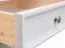 Schreibtisch Gyronde 31, Kiefer massiv Vollholz, Farbe: Weiß / Walnuss - 77 x 130 x 53 cm (H x B x T)