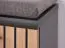 Schmale Garderobe Ringerike 01, Farbe: Antharzit / Eiche Artisan - Abmessungen: 203 x 90 x 32 cm (H x B x T), mit genügend Stauraum