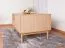 Zweiseitiger Couchtisch Acrab 06 mit 2 Schubladen, 53x 106 x 64, 2 Türen, 2 Kipptüren, Eiche Cremona, passend für Staubsaugroboter, geriffelte Fronten
