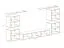 Wohnwand Balestrand 57, Farbe: Grau / Schwarz - Abmessungen: 150 x 320 x 40 cm (H x B x T), mit genügend Stauraum