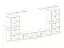 Elegante Wohnwand Balestrand 214, Farbe: Schwarz / Weiß - Abmessungen: 160 x 320 x 40 cm (H x B x T), mit Push-to-open Funktion