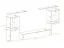 Elegante Wohnwand Balestrand 214, Farbe: Schwarz / Weiß - Abmessungen: 160 x 320 x 40 cm (H x B x T), mit Push-to-open Funktion