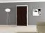120 cm breiter Kleiderschrank mit 5 Fächern und 2 Türen | Farbe: Weiß / Schwarz Abbildung
