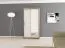 120 cm breiter Kleiderschrank mit 5 Fächern und 2 Türen | Farbe: Sonoma Eiche / Weiß Abbildung